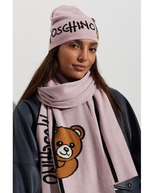 Moschino Black Cap With Logo