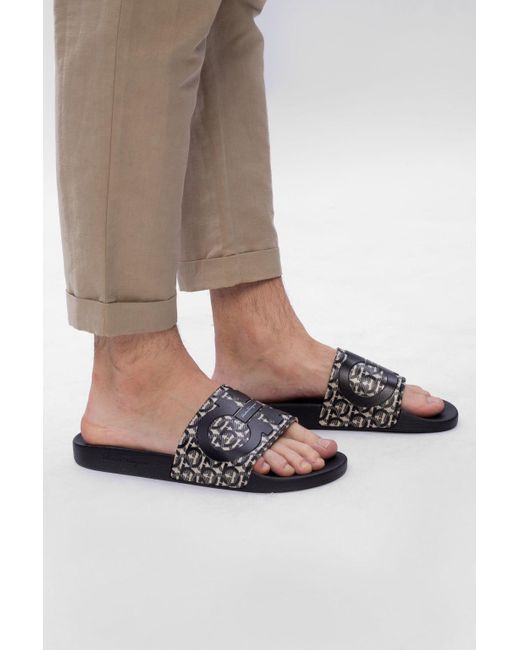 Ferragamo groove hotsell slide