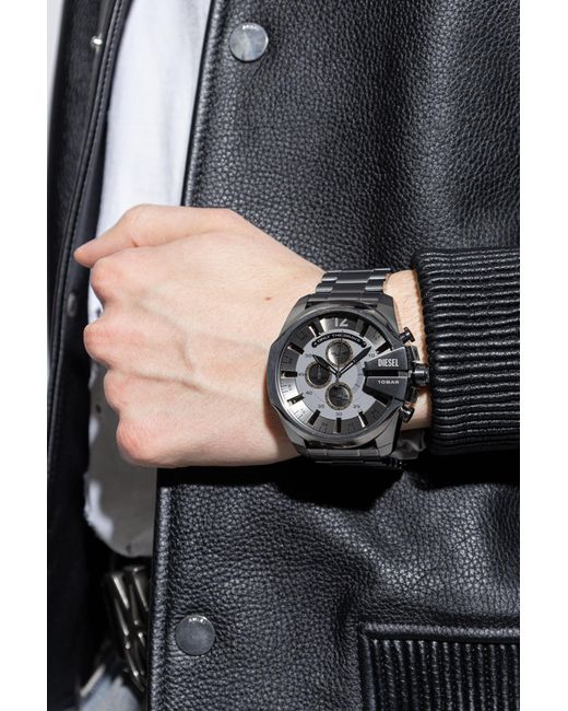 DIESEL Black 'Mega Chief' Watch for men