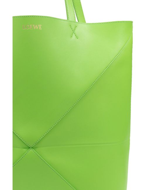 Loewe Green ‘Puzzle Medium’ Shopper Bag for men