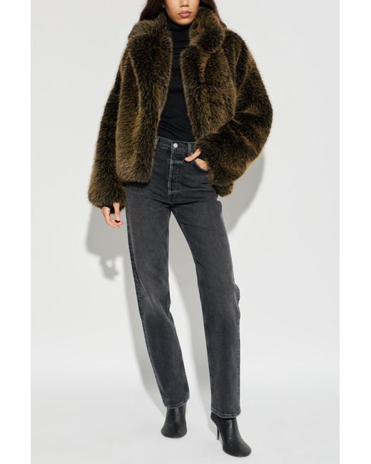 Stand Studio Green "India" Faux Fur