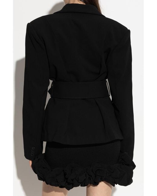 ROTATE BIRGER CHRISTENSEN Black Blazer With Belt