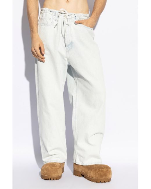 Balenciaga White Wide-Leg Jeans, , Light for men