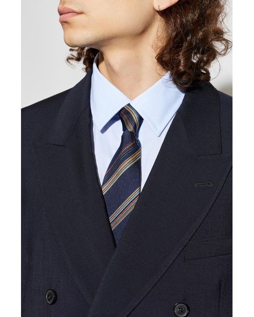 Paul Smith Blue Silk Tie for men