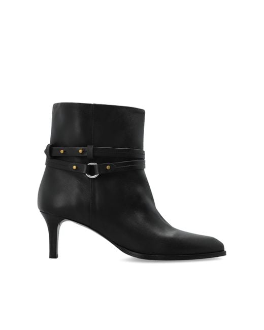 Isabel Marant Black Heeled Ankle Boots "Meyli"