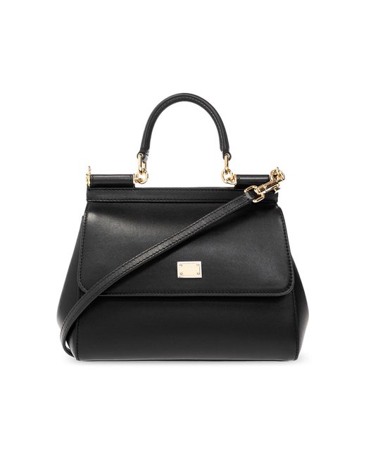 Dolce & Gabbana Black 'sicily Medium' Shoulder Bag,