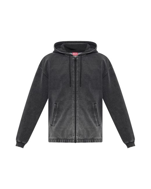 DIESEL Black Sweatshirt 'S-Hermy-Zip' for men