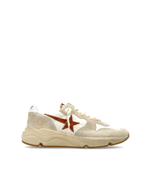 Golden Goose Deluxe Brand White "Running Sole" Sports Shoes for men