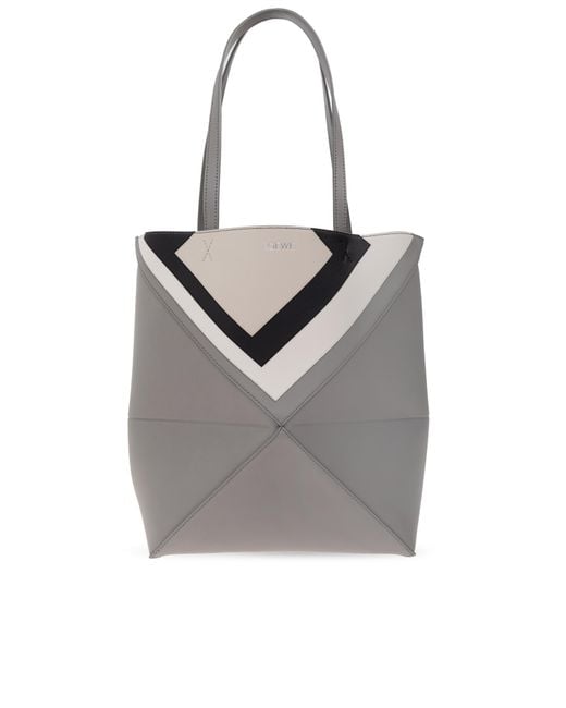 Loewe Gray "puzzle Medium" Shopper Bag,
