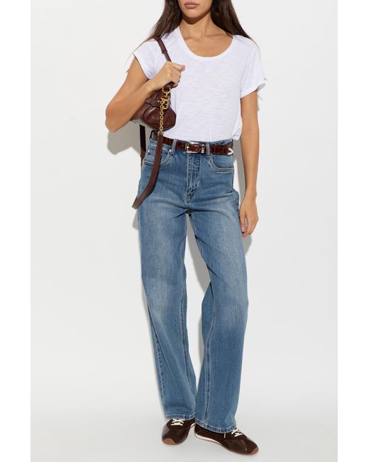 American Vintage White T-Shirt With A Crew Neck