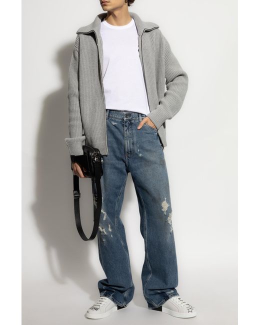 Dolce & Gabbana Blue Jeans With Vintage Effect for men