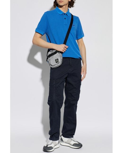 Stone Island Blue Cargo Trousers for men