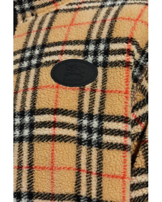 Burberry Brown Jacket With A Distinctive Check Pattern for men