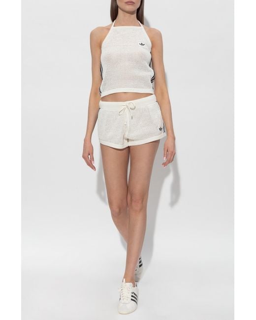Adidas Originals White Top With Exposed Shoulders