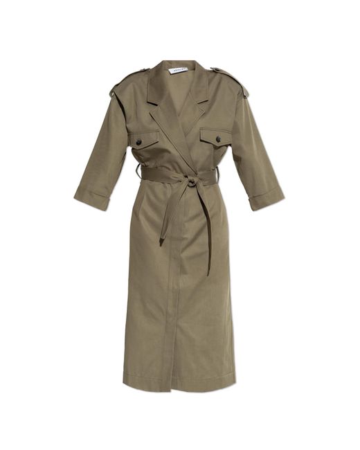 green emerald velvet dress Anine Bing Army Green Dress, XS