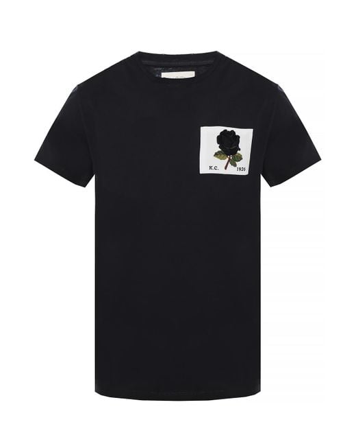 Kent & Curwen Rose T Shirt Black for men