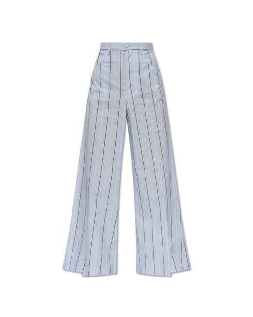 Marni Blue Cotton Trousers,