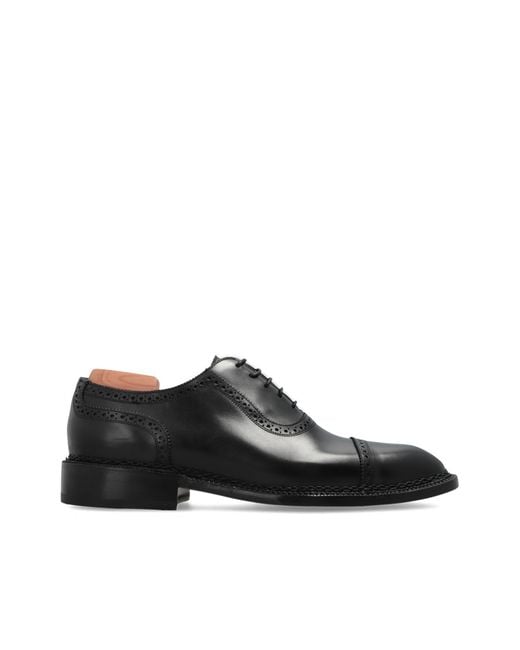 Kiton Black Leather Shoes for men