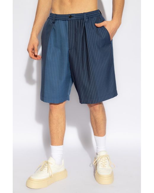 Marni Blue Wool Shorts, for men