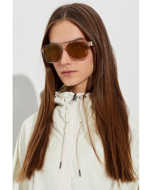 Moncler White "Vantos" Sunglasses