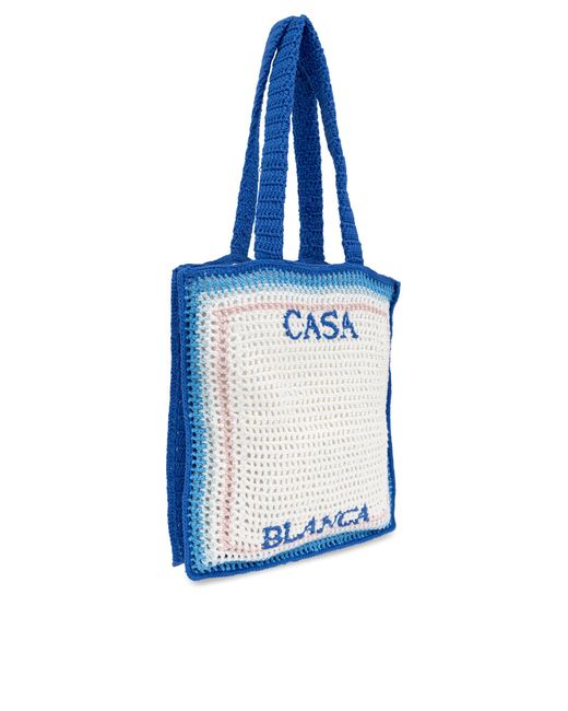 トートバッグ Casablanca Crochet Shopper Bag - Casablanca - Cotton - Blue Casablanca Cotton Crochet Bag | Shopbop
