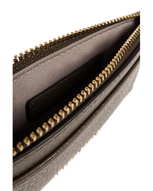 MICHAEL Michael Kors Brown Leather Cardholder With Logo