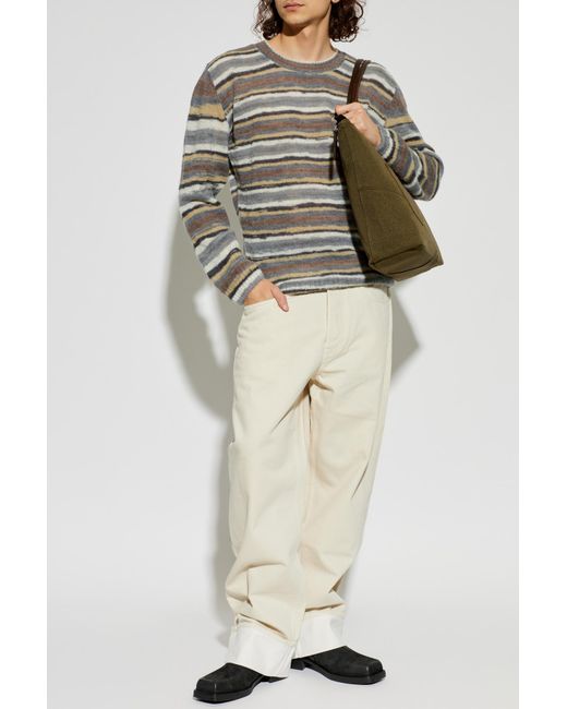A.P.C. Natural Sweater With Striped Pattern for men