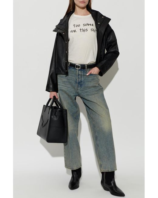 R13 Gray T-Shirt With Print