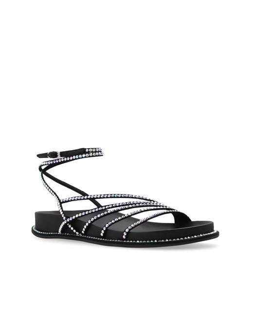 Le Silla White Sandals With Crystals