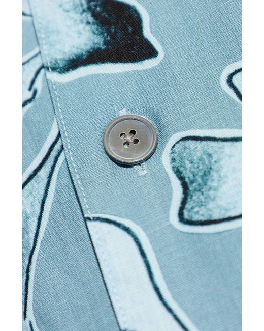 Paul Smith Blue Shirt With A Pattern for men