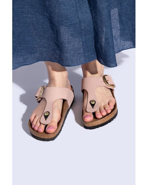 Birkenstock Brown 'Gizeh Big Buckle' Flip-Flops