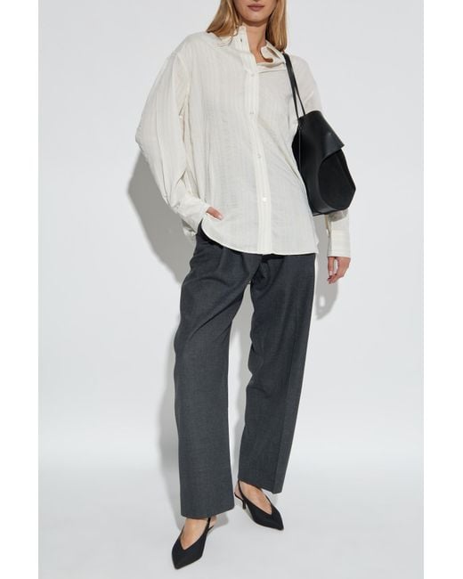 Studio Nicholson Blue Wool Trousers 'Acuna'