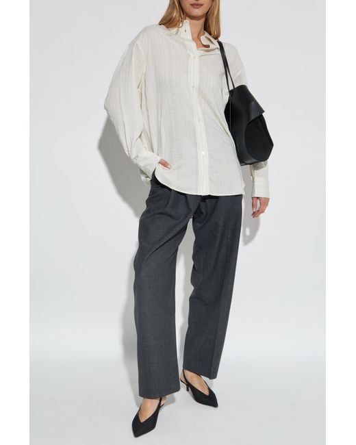 Studio Nicholson Blue Wool Trousers 'Acuna'