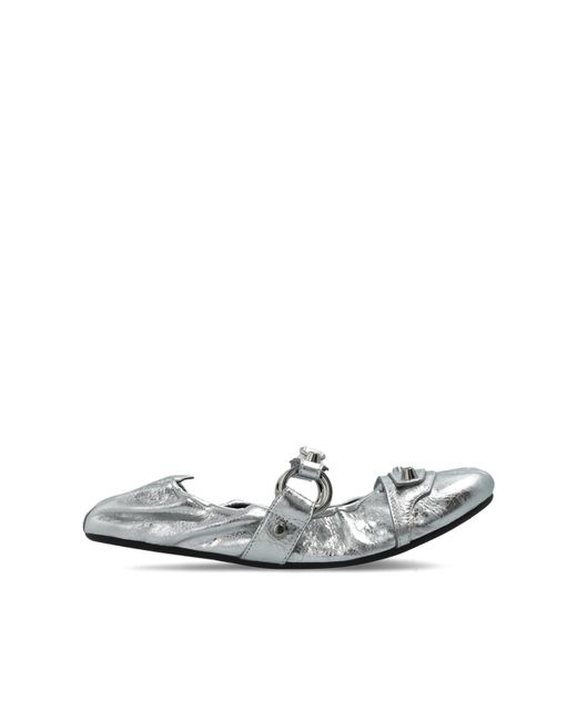 Balenciaga White Ballet Flats "City"