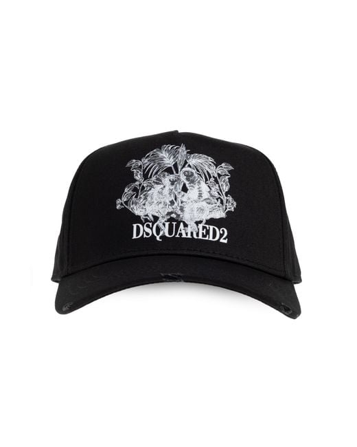 DSquared² Black Baseball Cap for men