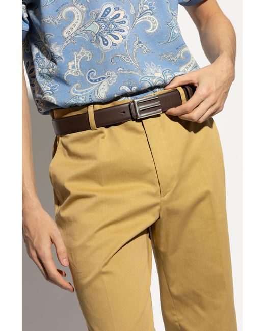 Etro Black Reversible Belt for men