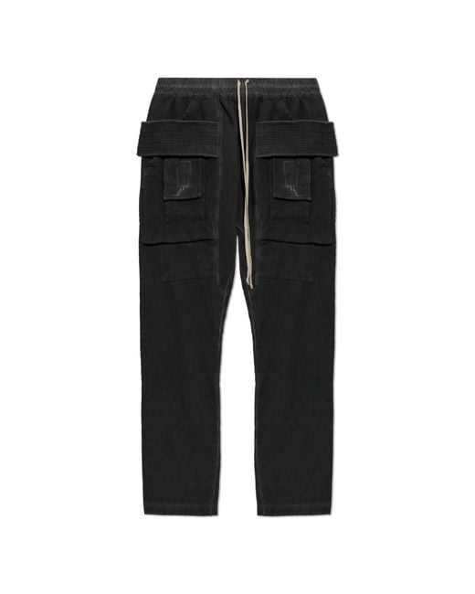 Rick Owens Black 'Cargo' Trousers for men