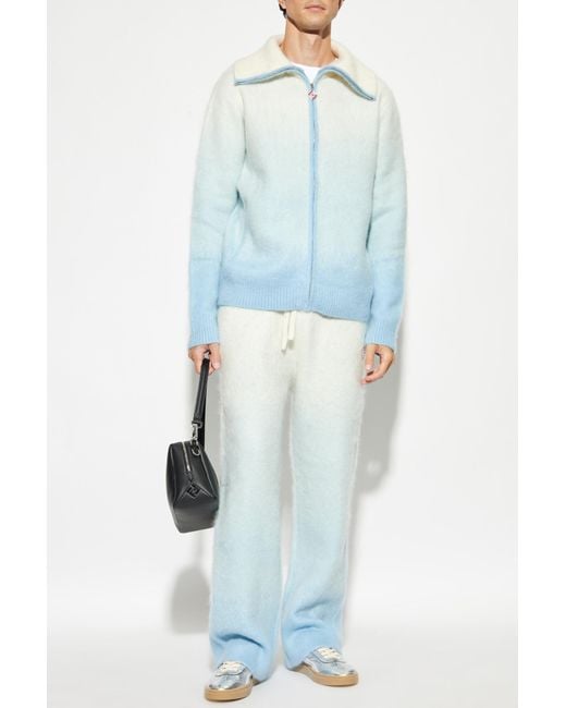 Casablanca Blue Trousers With Gradient Effect for men