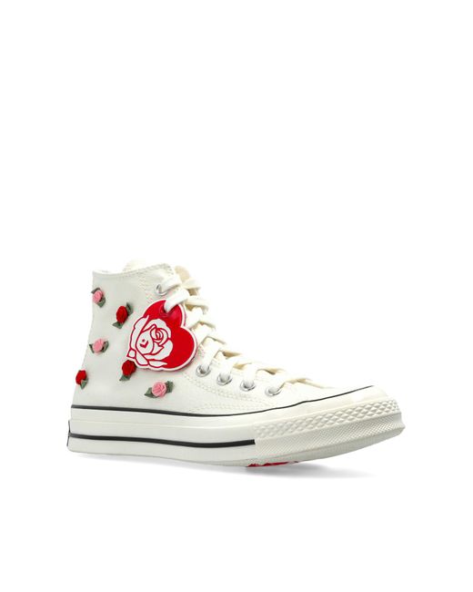 Converse White Sports Shoes A10637C Above The Ankle