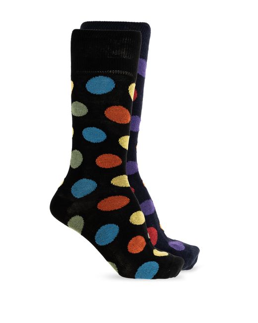 Paul Smith Black Polka Dot Patterned Socks for men