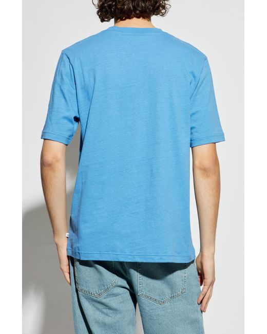 Samsøe & Samsøe Blue T-Shirt "Saadrian" for men
