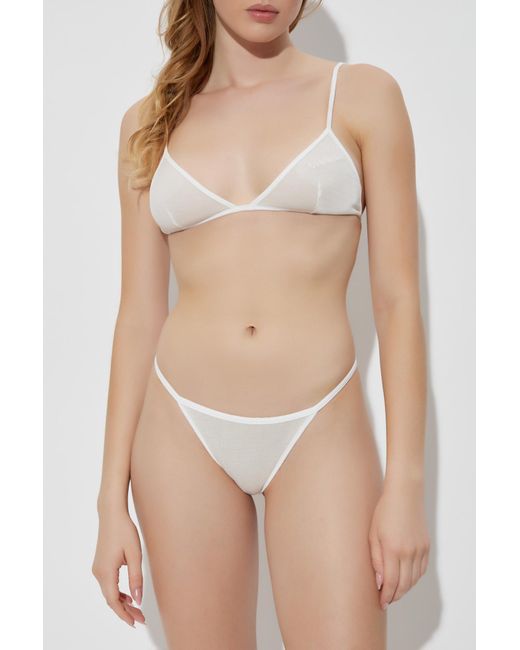 DSquared² White Bra With Embroidered Logo