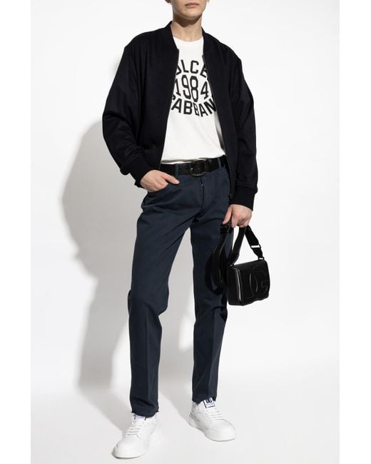Dolce & Gabbana Blue Cashmere Jacket for men