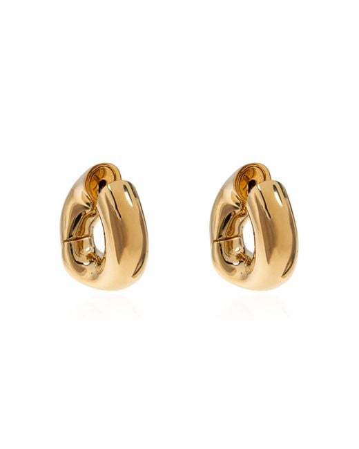 Balenciaga Metallic Hoop Earrings