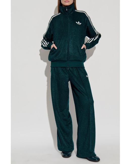 Adidas Originals Green Straight-Leg Sweatpants