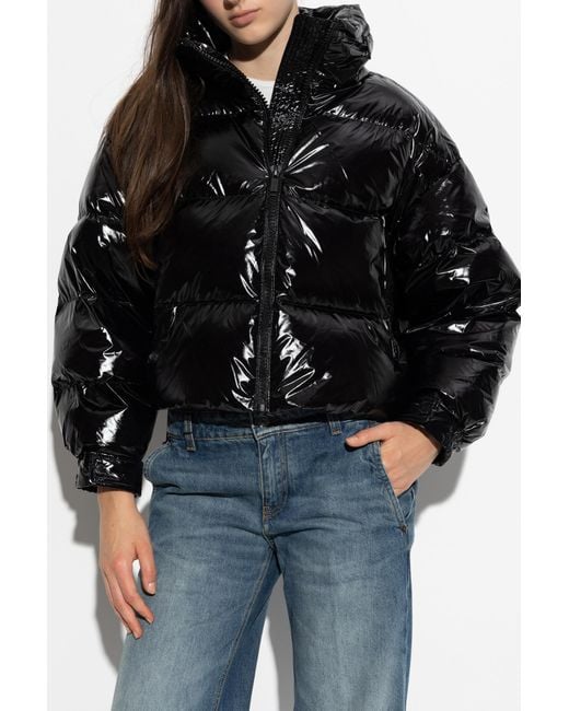 MICHAEL Michael Kors Black Down Jacket With A Glossy Finish
