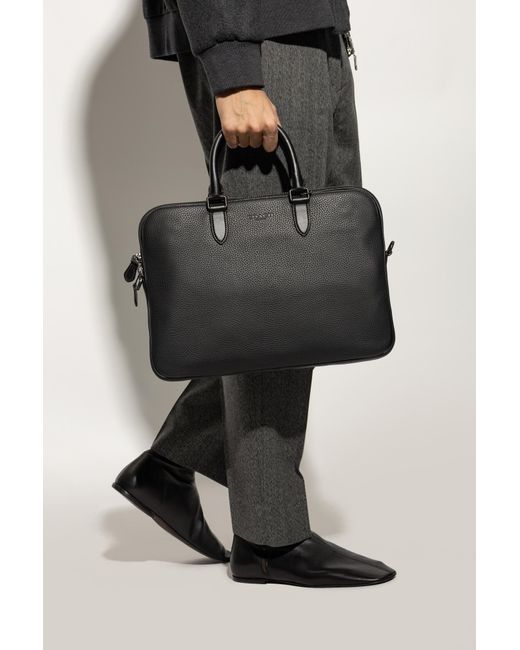 COACH Black Briefcase Gotham for men