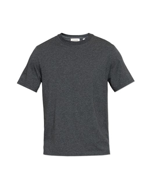 FRAME Black Cotton T-Shirt for men