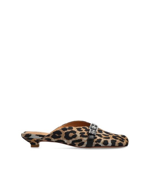 Ganni Black Heeled Mules