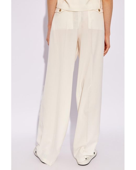 Golden Goose Deluxe Brand White Creased Trousers